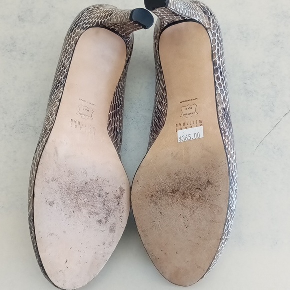 Stuart Weitzman Python snake skin Peep-toe Pumps - Picture 9 of 10